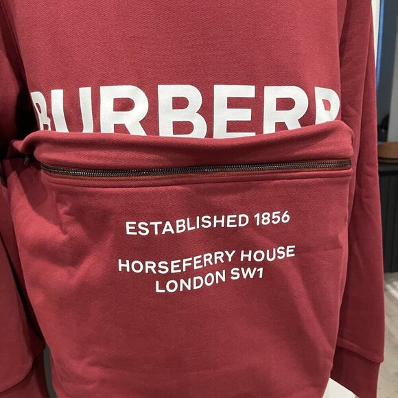 Burberry Acklow Men's Print Red Jersey Sweatshirt, all sizes, 100% Cotton - Picture 6 of 16